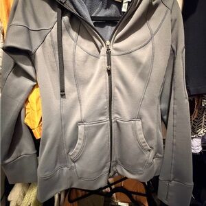 Athleta Gray Zip-Up Hoodie